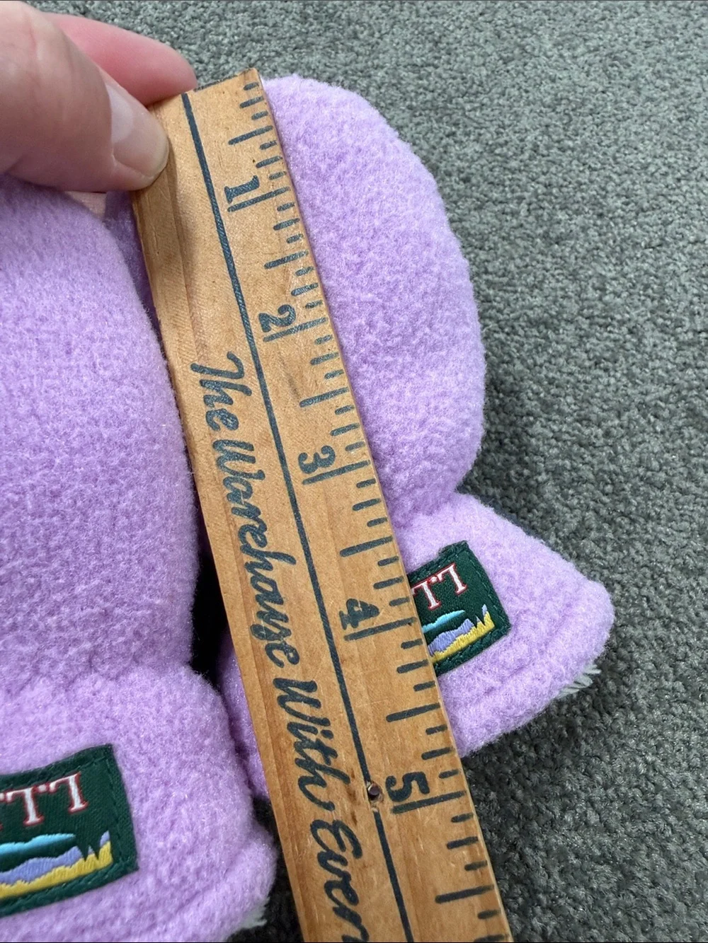 L.L. Bean Mittens Toddler Kids 12-24 months Light Purple Navy Fleece Snow Winter